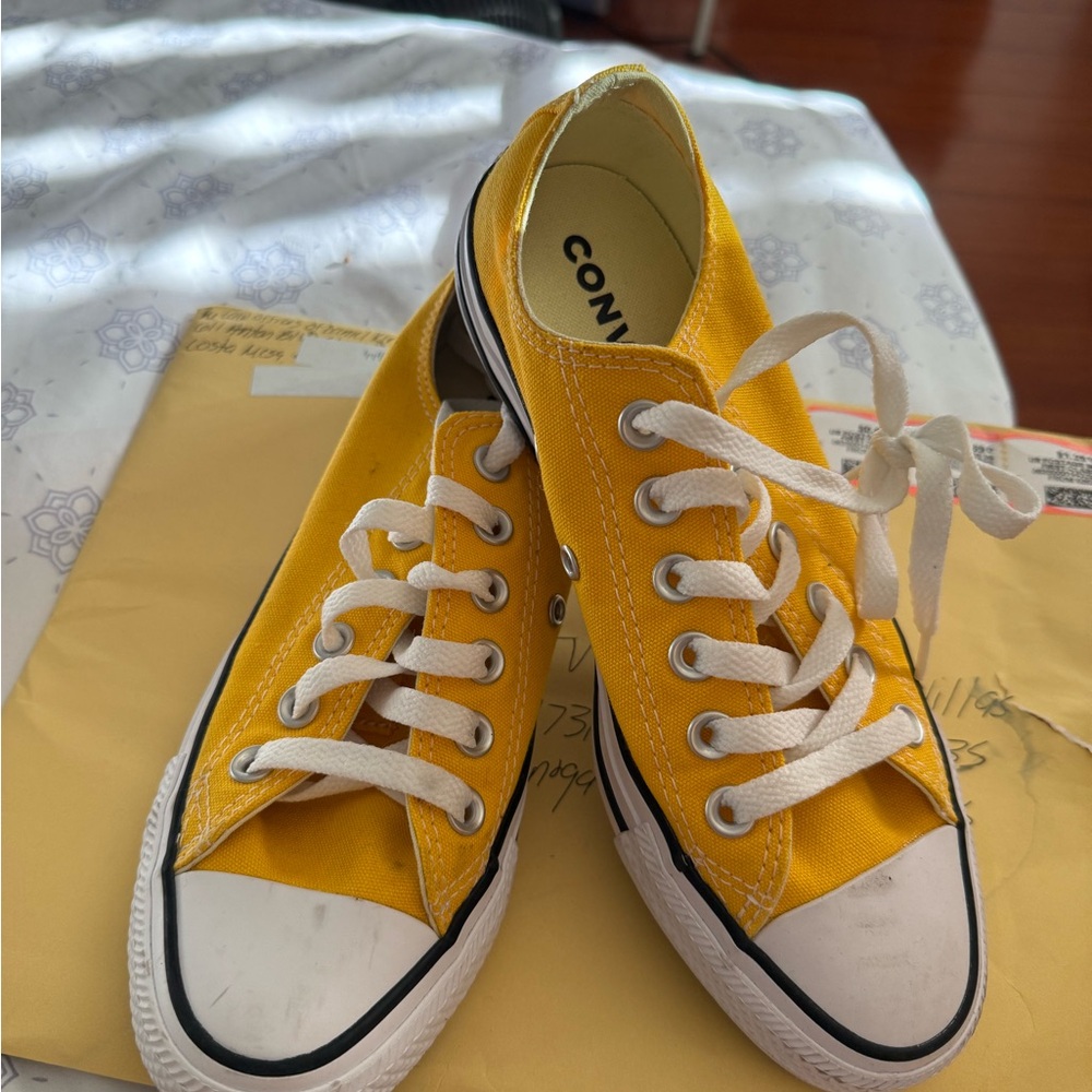 Converse Sunburst Yellow Canvas Sneakers